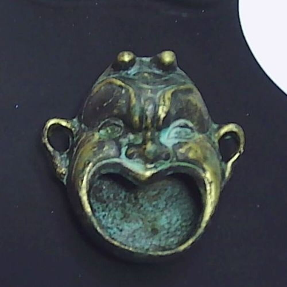 Mid Century Brass Ashtray in Devil Face Design – Collectible MCM Catchall